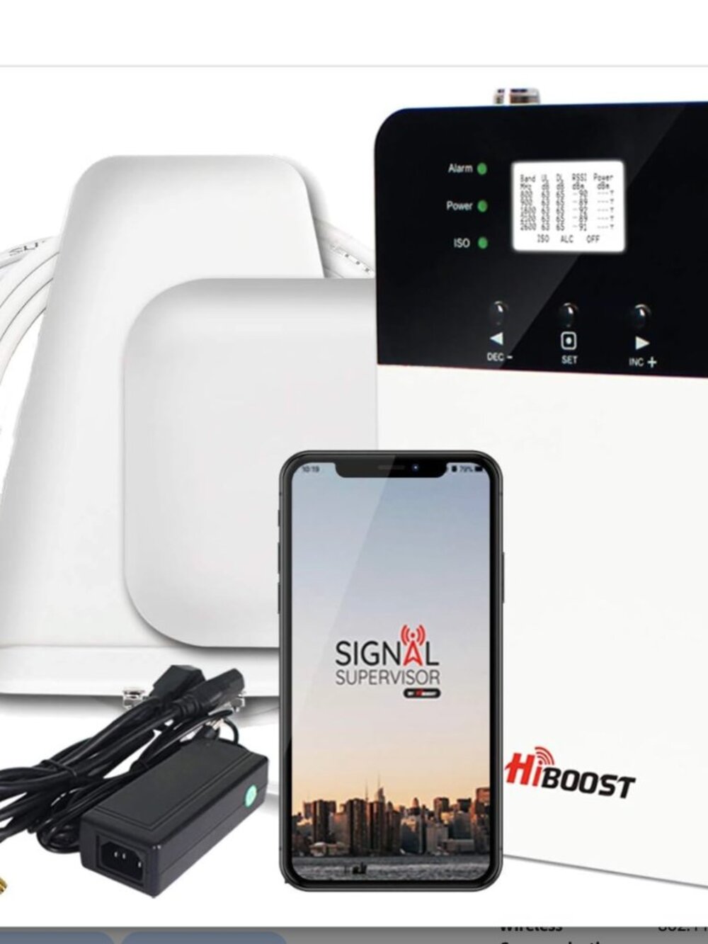 Hiboost Cell Phone Signal Booster for Home Office & Multi Room, Up to 8,000 sqft